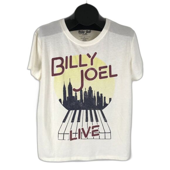 Billy Joel Live Piano Graphic Tee Juniors' Plus XXL Crew Neck Short Sleeve Music - Picture 1 of 8